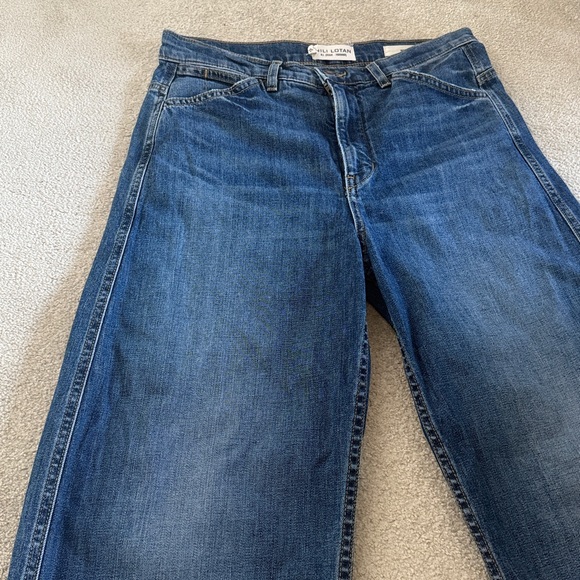 Nili Lotan Tribeca Barrel-Leg Jeans in Classic Wash - Picture 8 of 11